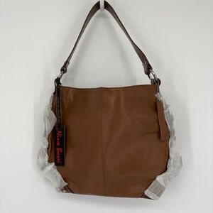 Nino BOSSI Milano Hobo Genuine Leather Bucket Bag